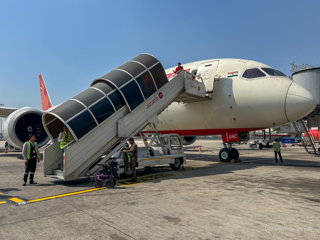 a plane with a ramp