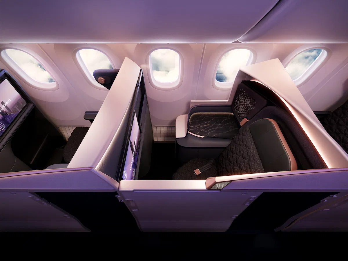 an airplane with a seat and windows
