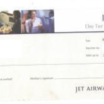 a close-up of a jet airways check