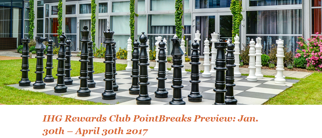 IHG releases list of hotels for 5000 Points under PointBreaks - Live from a  Lounge