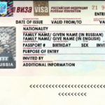 a close-up of a visa