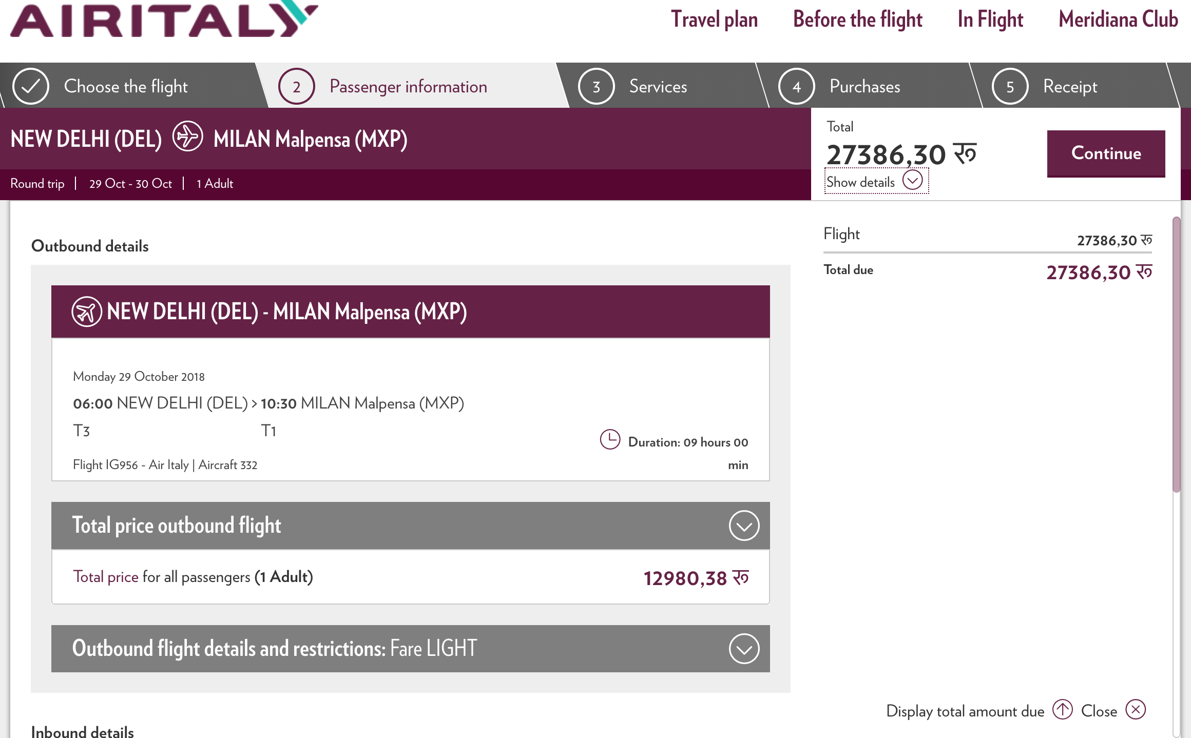 air ticket delhi to milan