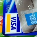 close-up of credit cards