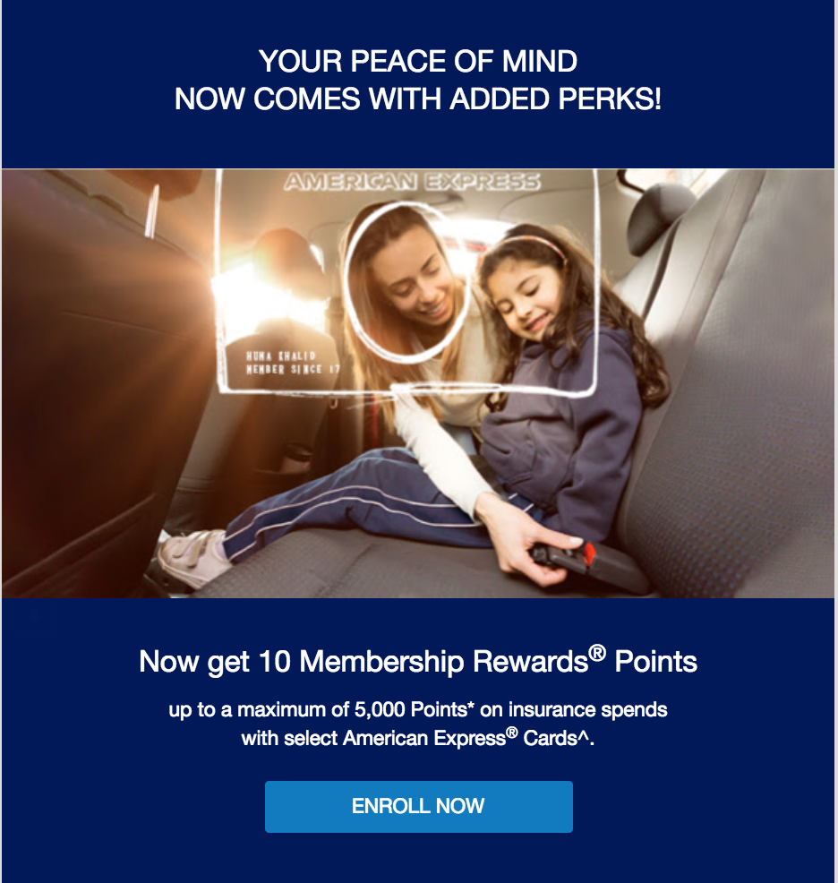 Amex Insurance Offer: 10X Membership Rewards points - Live from a Lounge