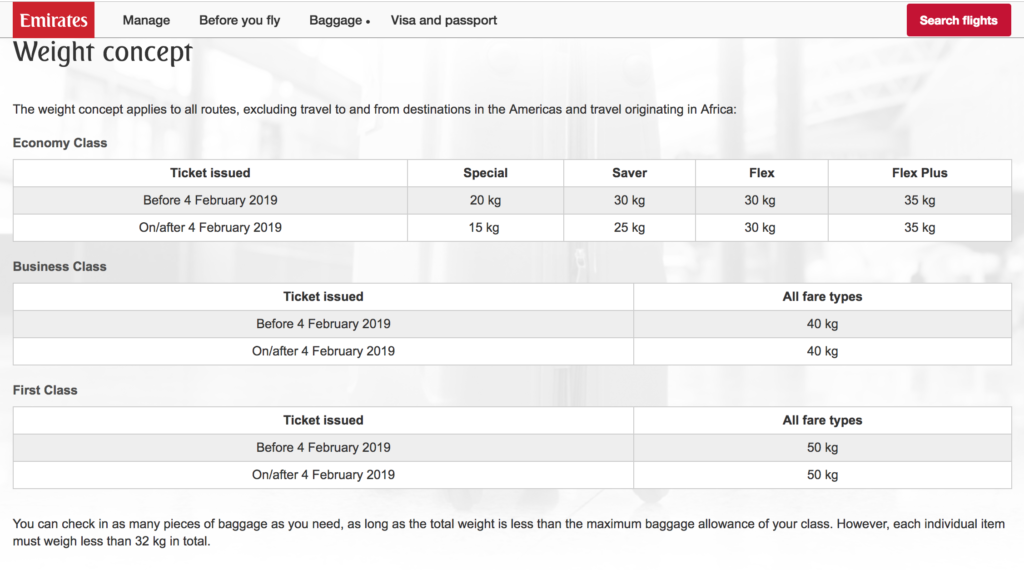 emirates baggage size limit