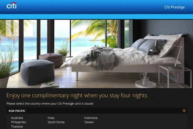 How to use the Citi Prestige 4th Night Free Hotel Benefit? Live from