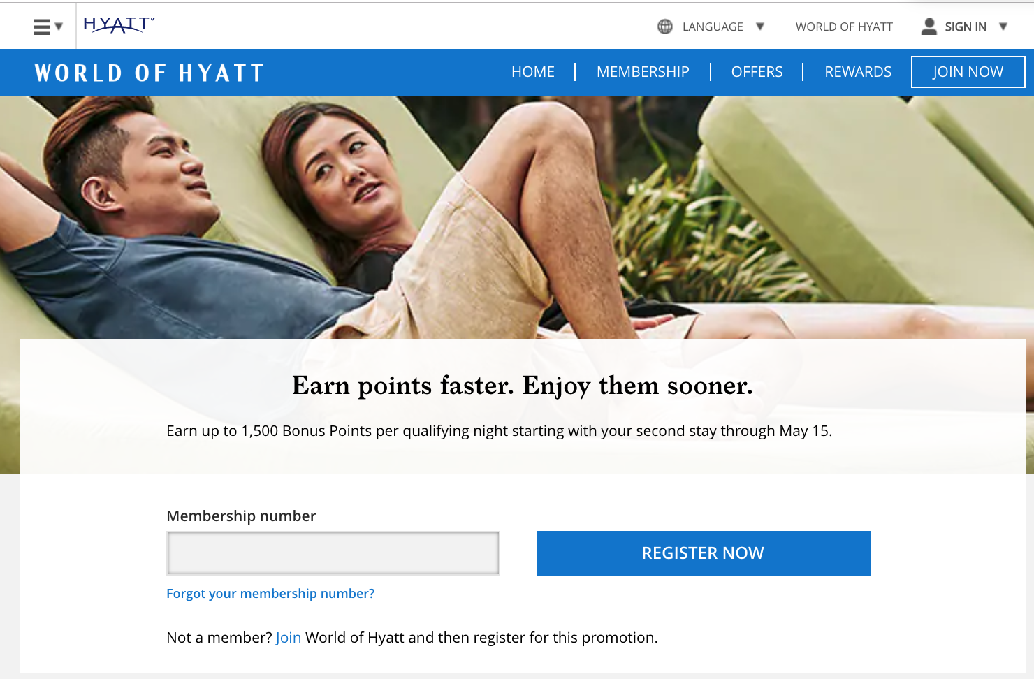World of Hyatt Q1 2019 Promotion earns you upto 1500 points per night