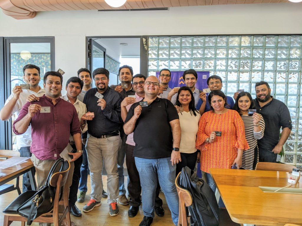 a group of people posing for a photo