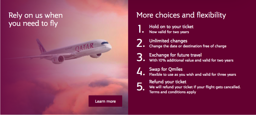 Qatar Airways Reschedule Policy