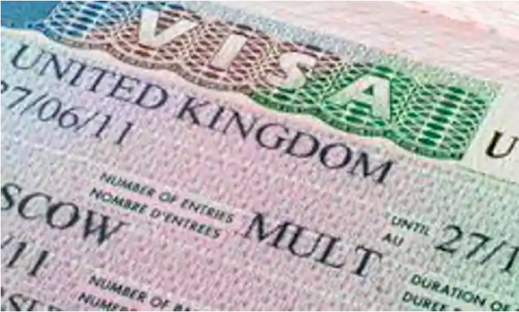close up of a visa