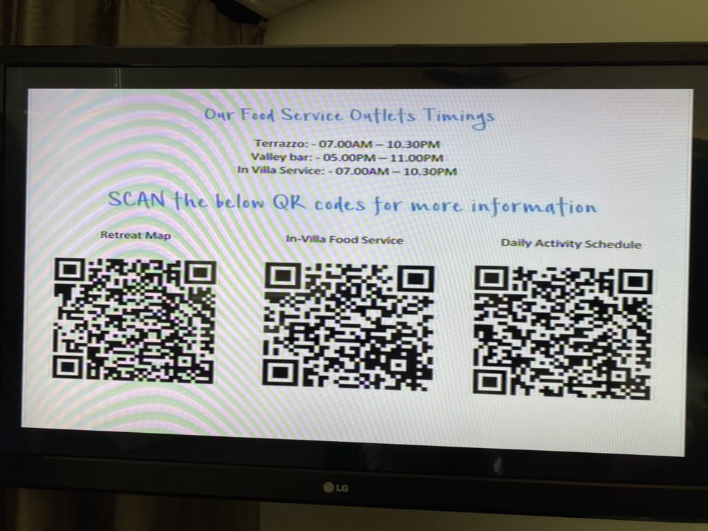a screen with qr code