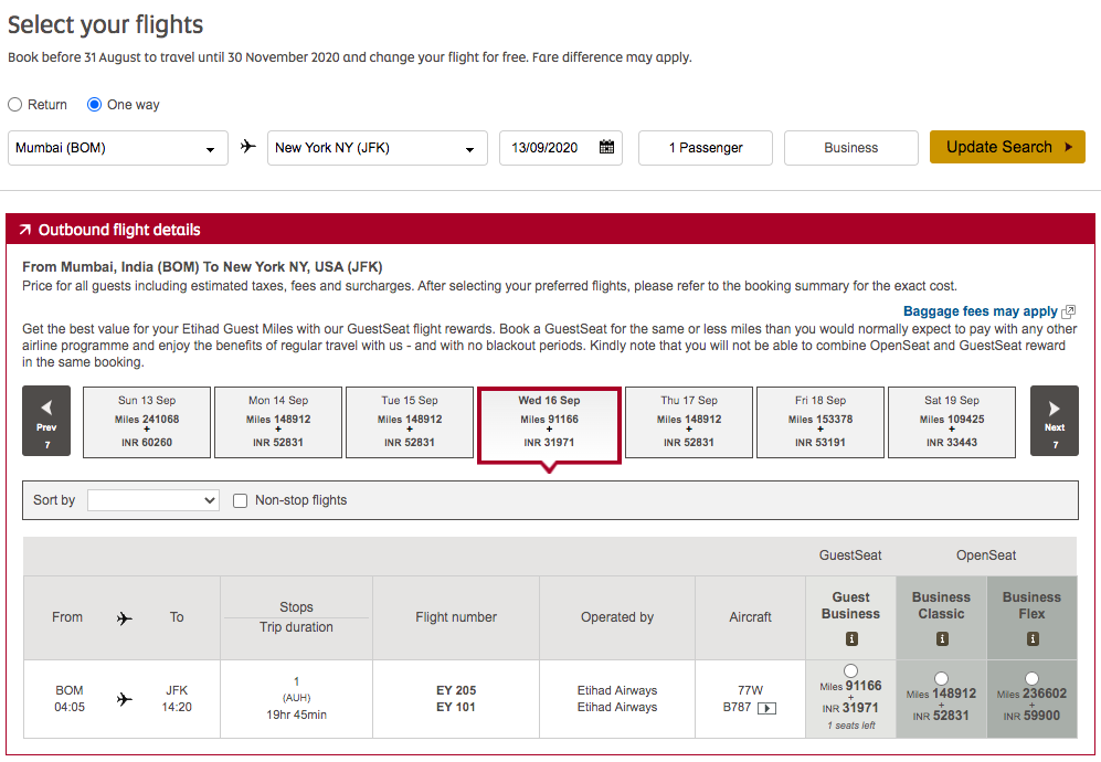 a screenshot of a flight schedule