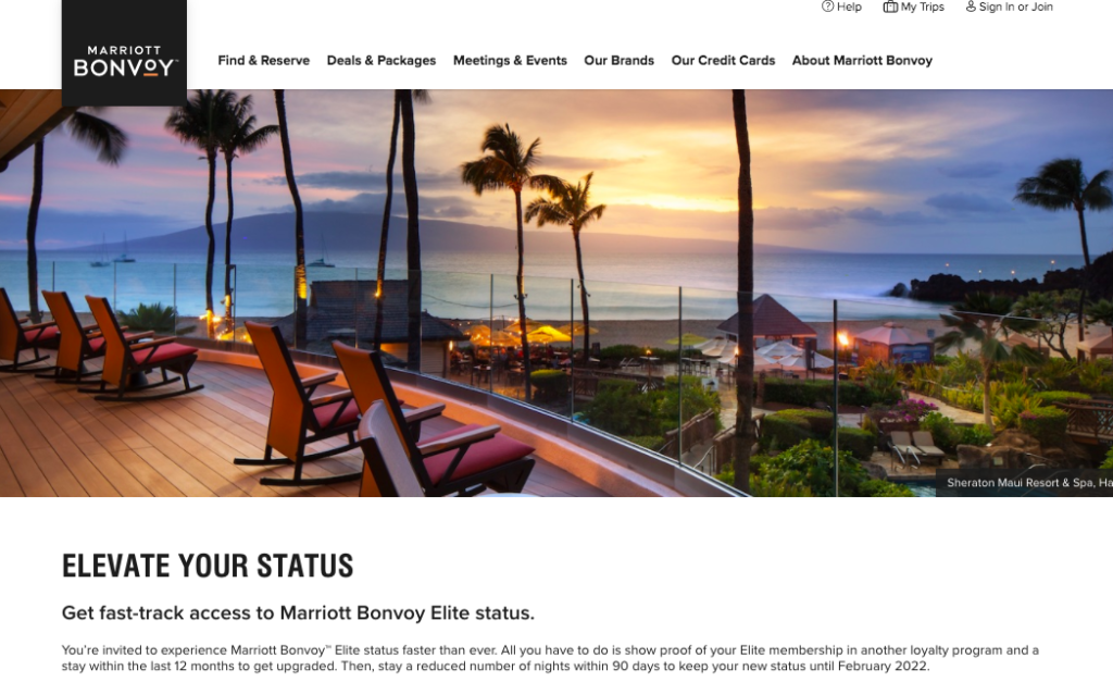 Marriott's new limited time Status Challenge offer for IHG, Hilton