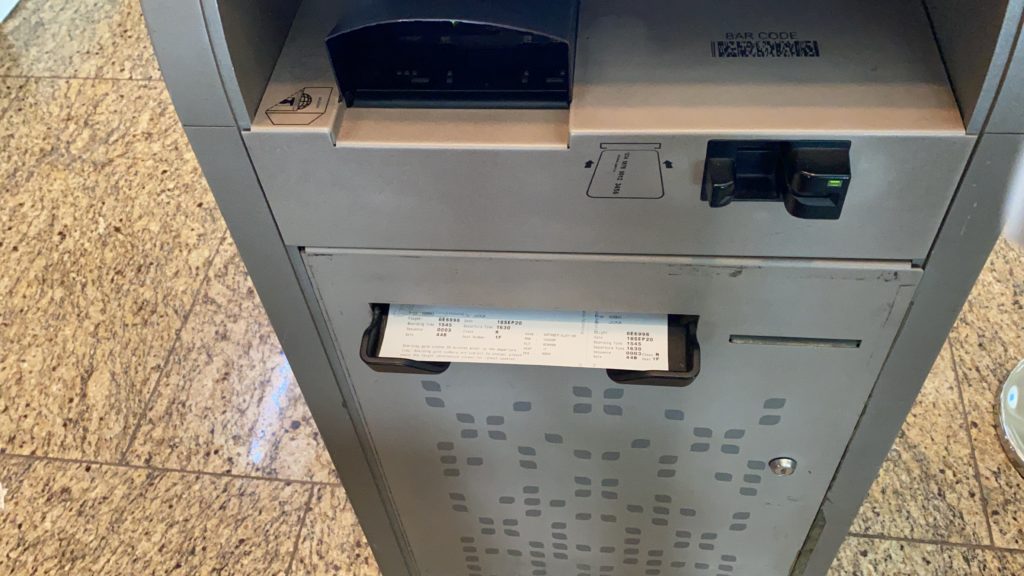 a machine with a receipt in it