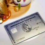 a credit card on a plate