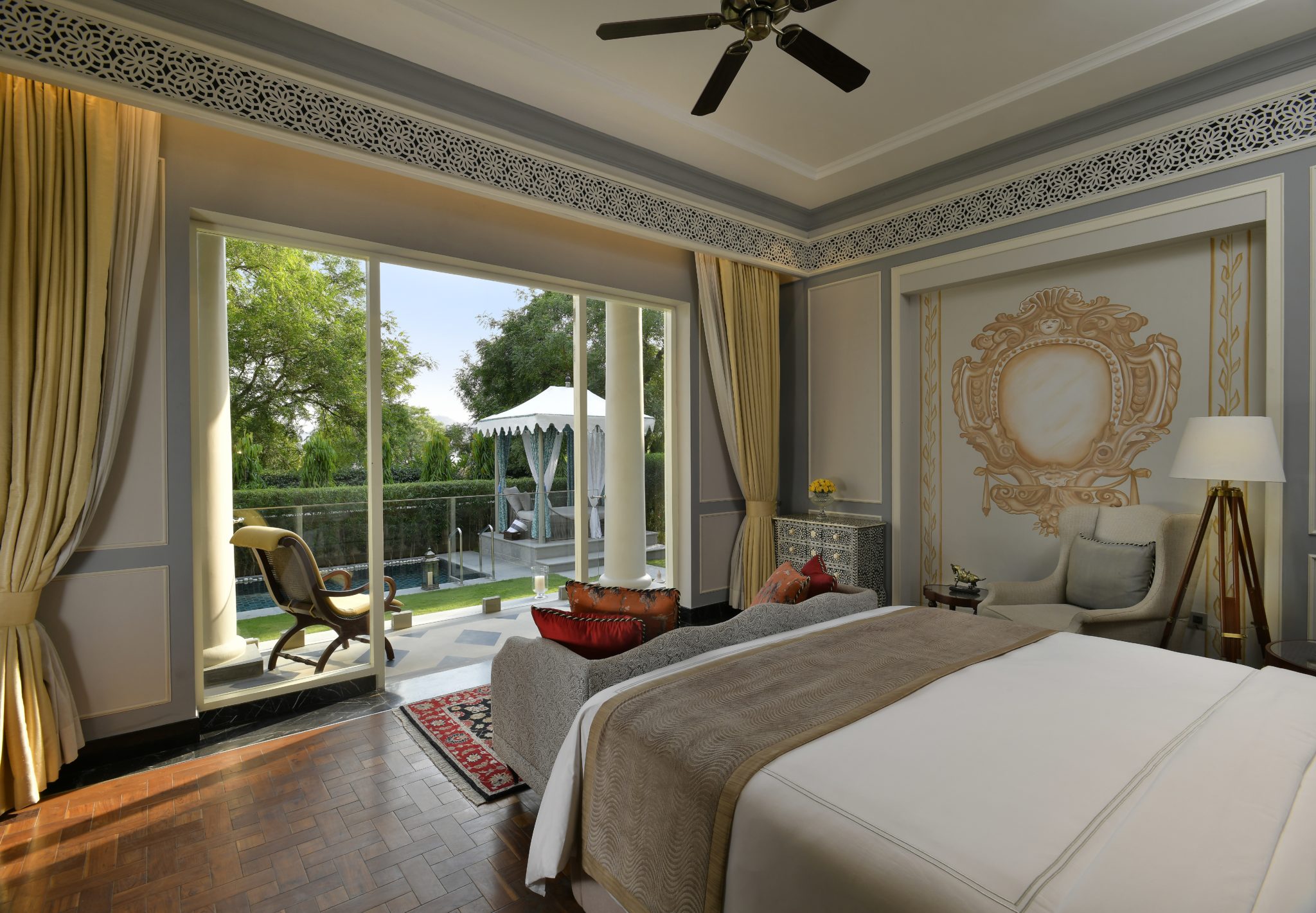 Flamingo Signature Room with Pool, Raffles Udaipur Live from a Lounge