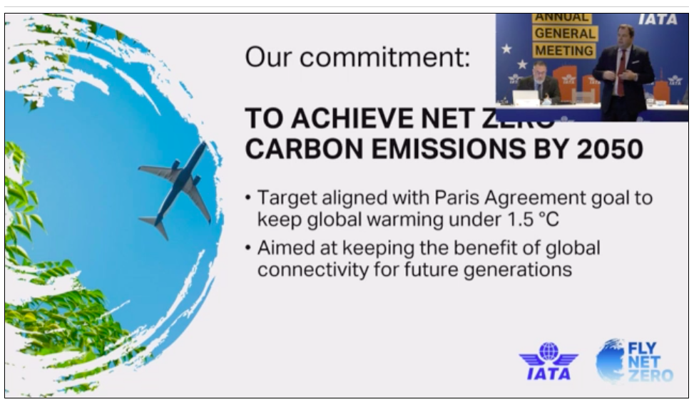 Commercial aviation signs on to be Net Zero on Carbon Emissions by 2050 -  Live from a Lounge