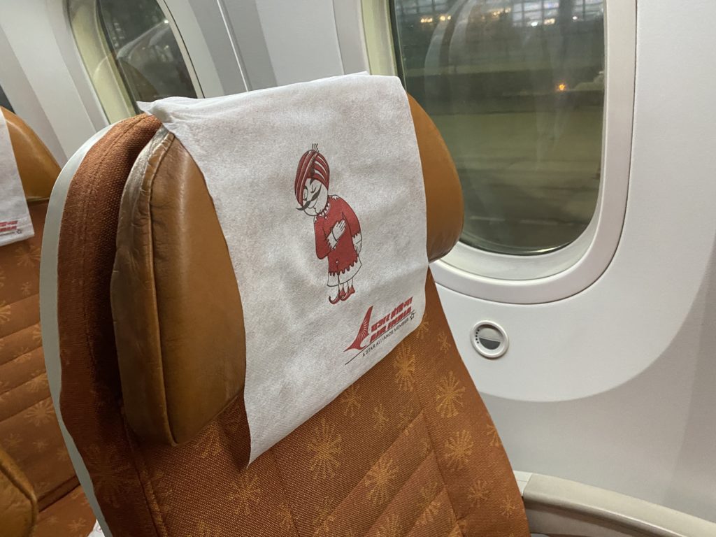 a towel on a seat
