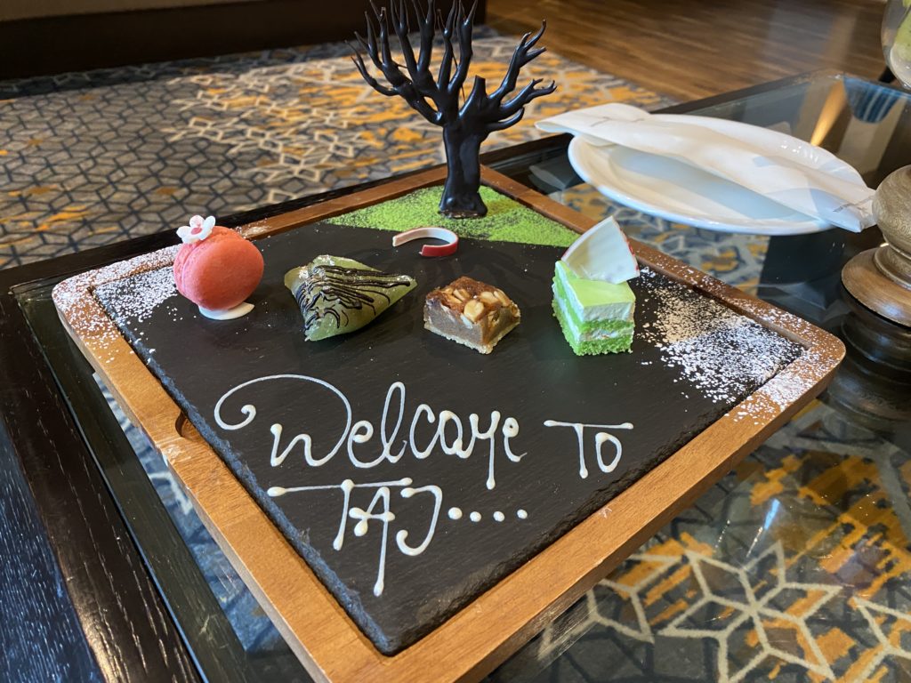 a black board with food on it