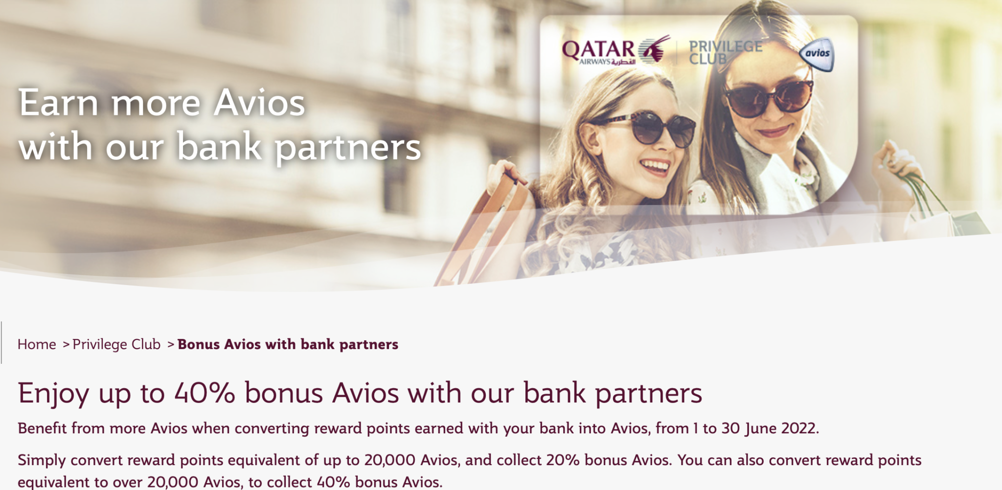 40% Bonus on converting Bank points to Avios (with Qatar Airways ...