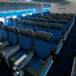 a row of seats in an airplane