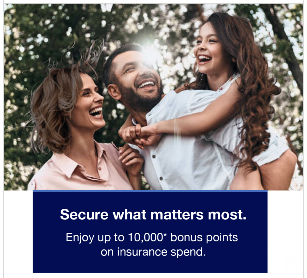 Amex Insurance Offer 5 Membership Rewards points for INR 100 spent
