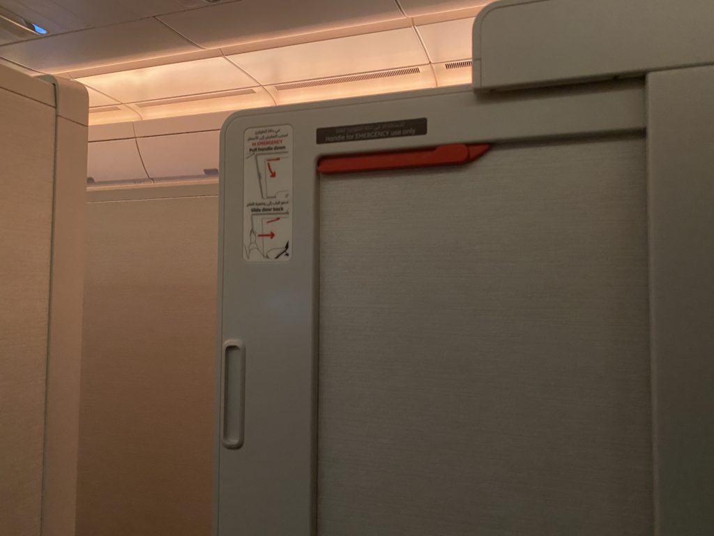 a door on an airplane