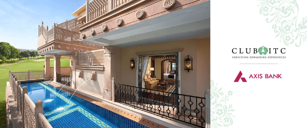 a pool with a balcony and a balcony with a balcony and a balcony