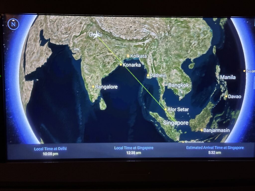 a screen shot of a television showing a map of the world