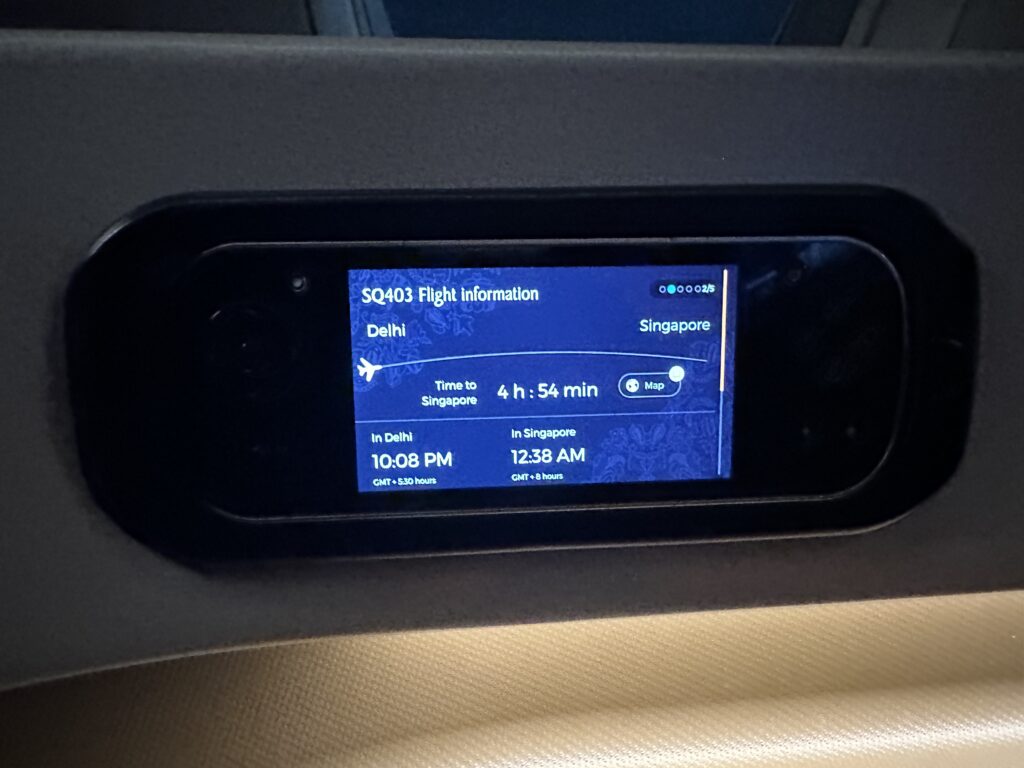 a digital screen on a car