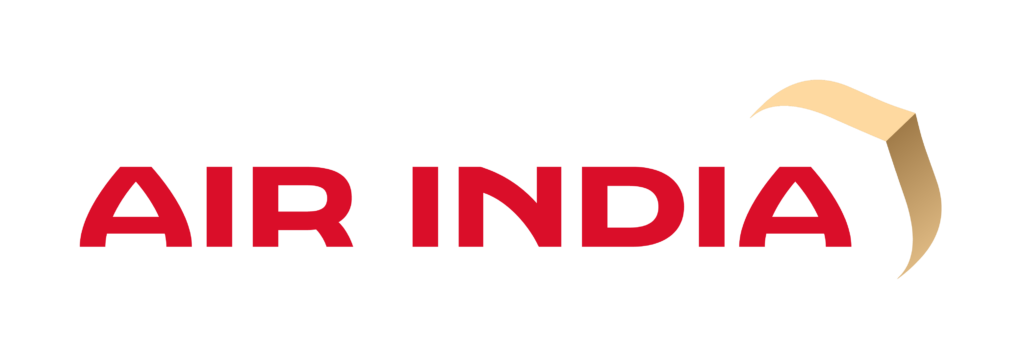 a black and red logo