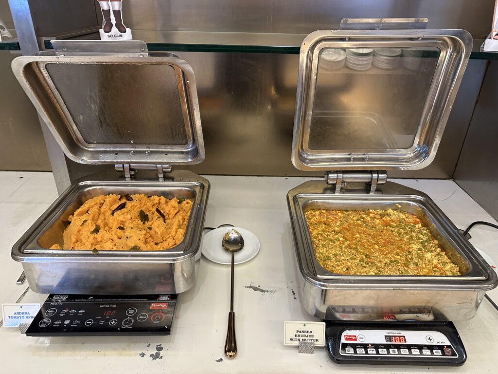 food in a container on a counter