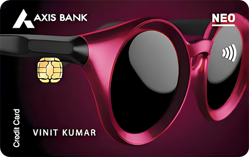 a credit card with a pink sunglasses