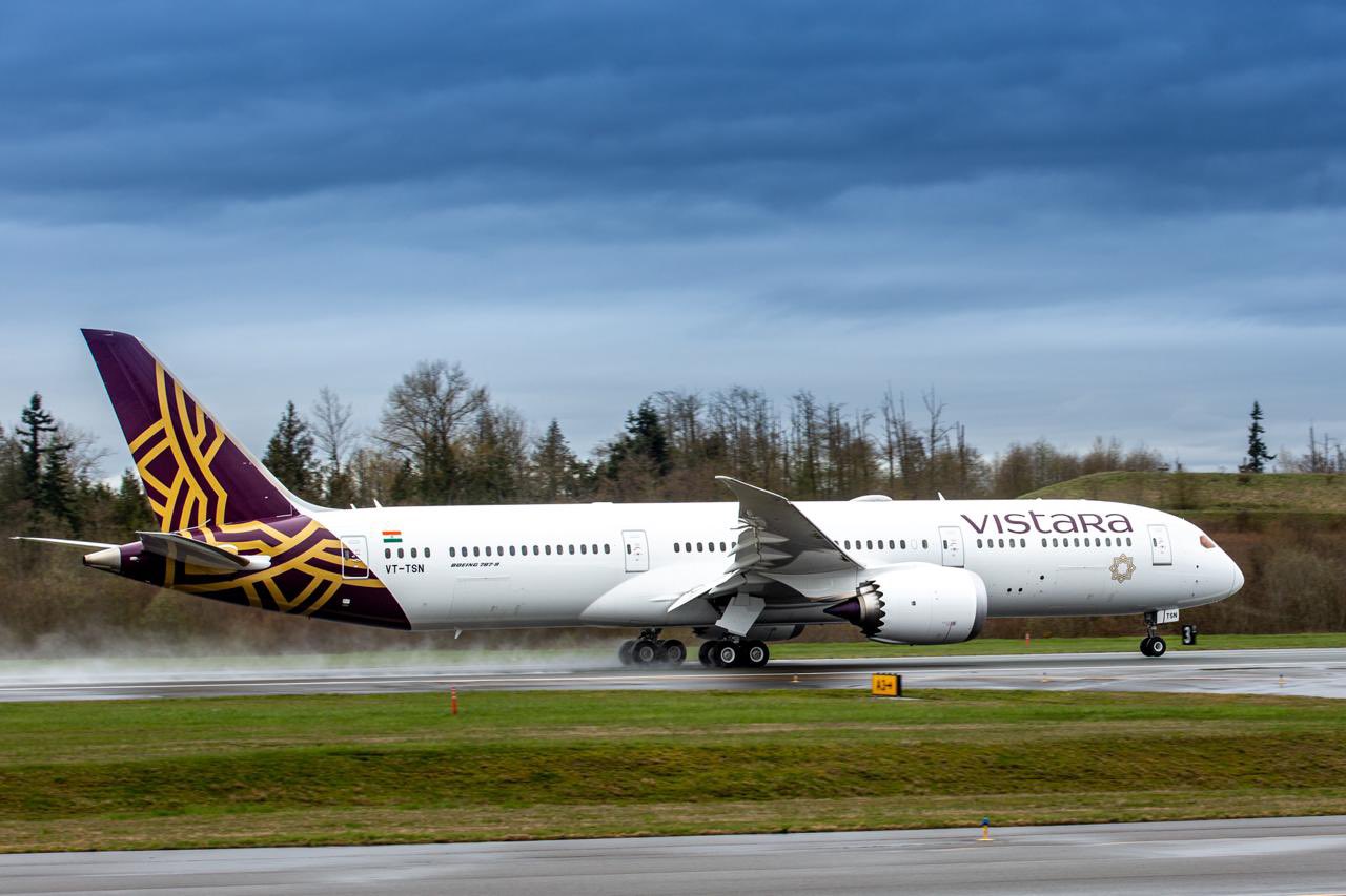 Vistara takes delivery of its last Boeing 787-9; culminating fleet ...