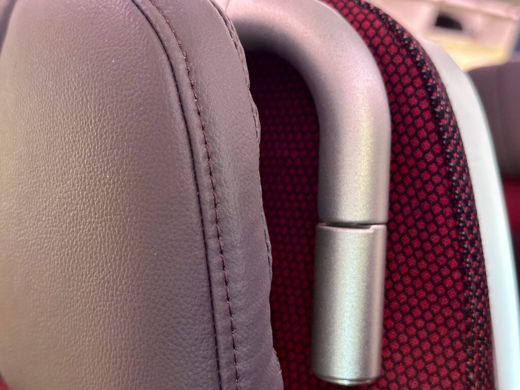 a close up of a seat