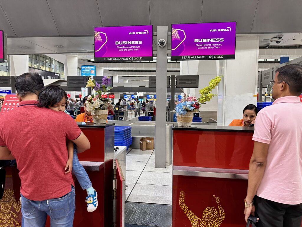 people standing in front of a counter