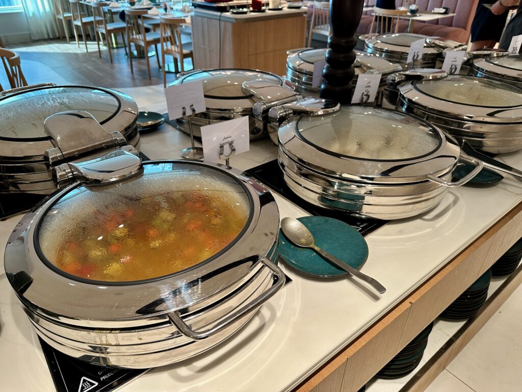 a group of food containers on a table