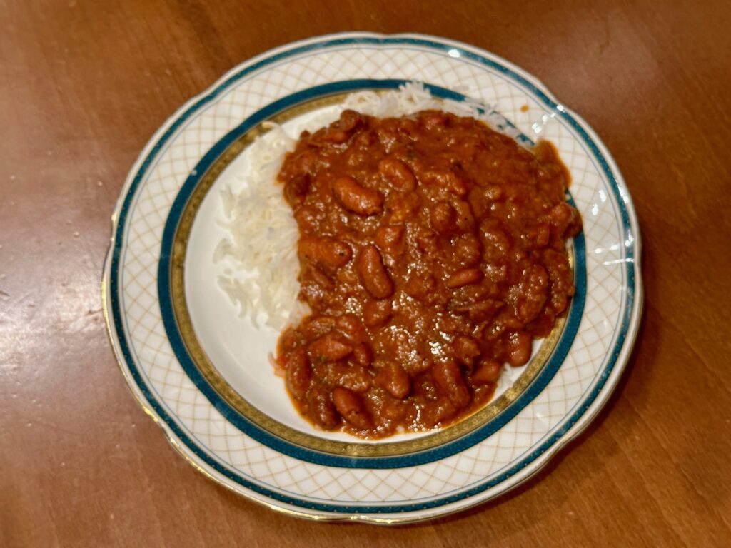 a plate of food on a table