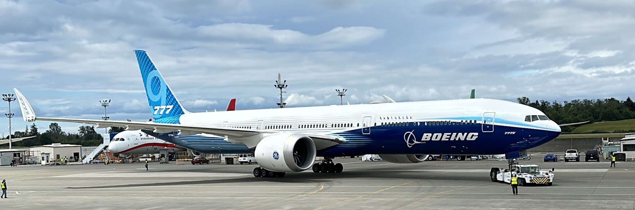 a large airplane on a runway