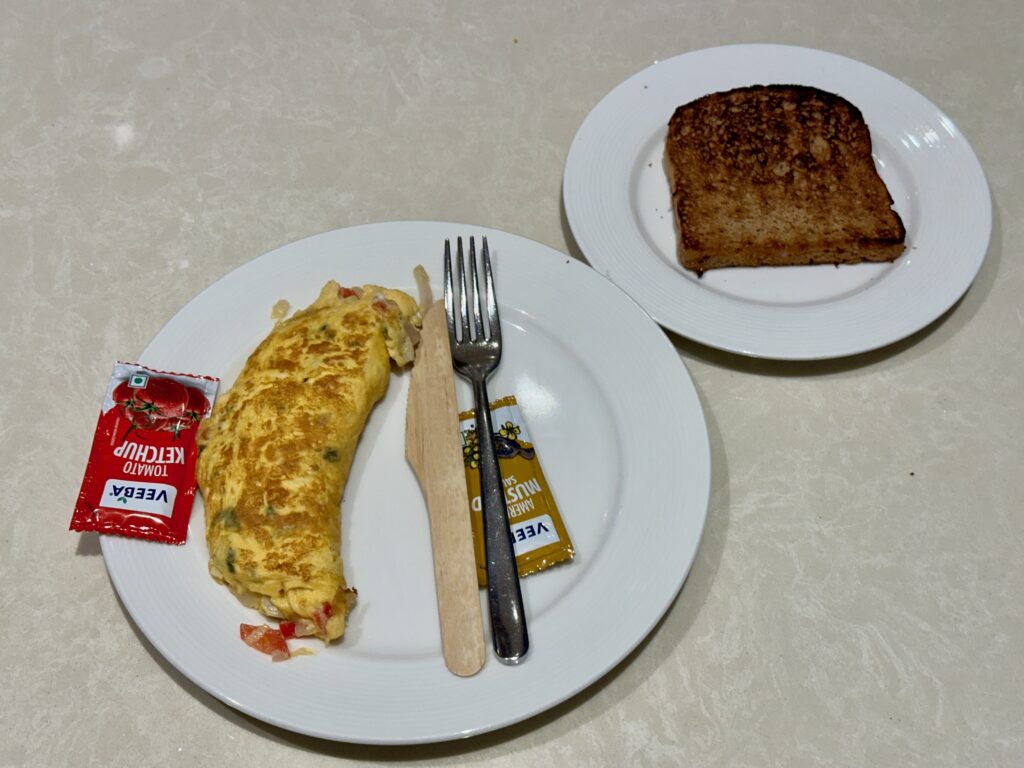 a plate of food on a table