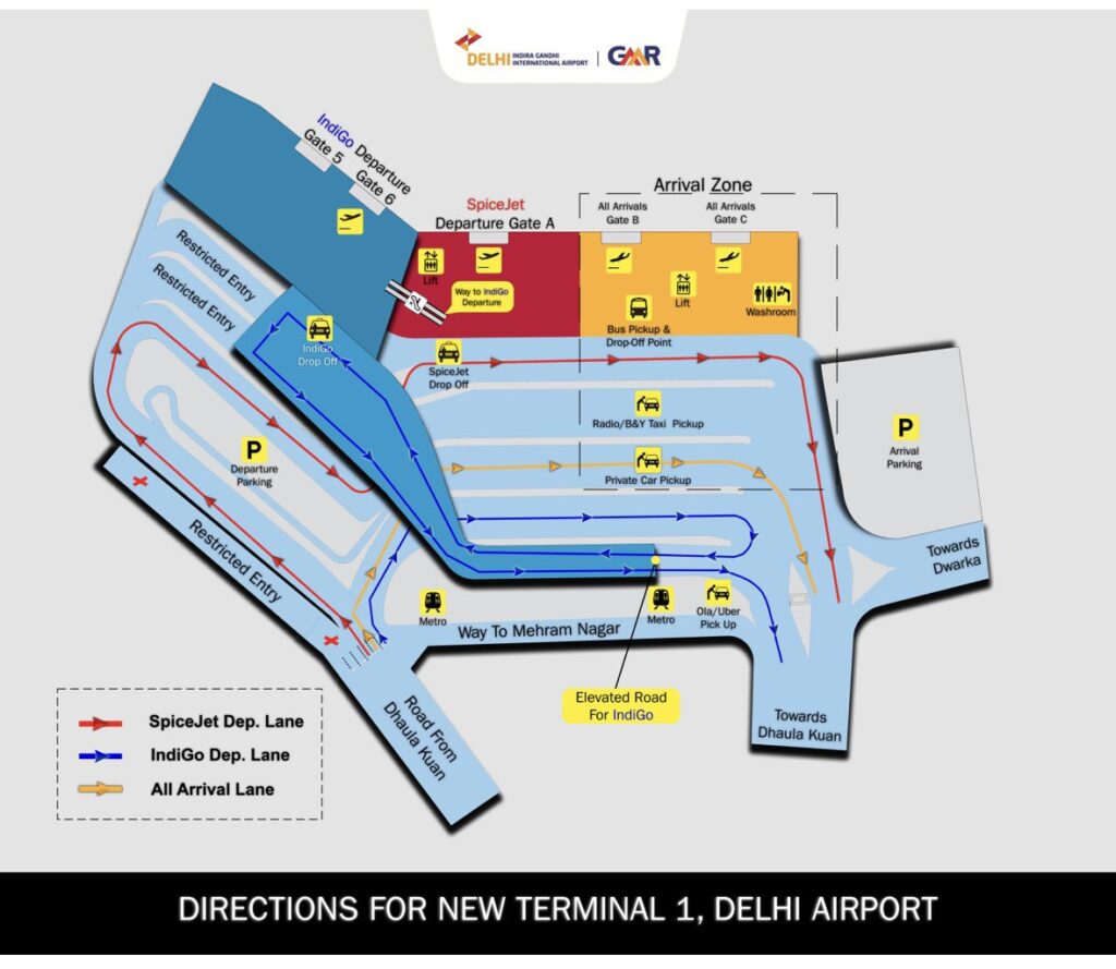 a map of the airport