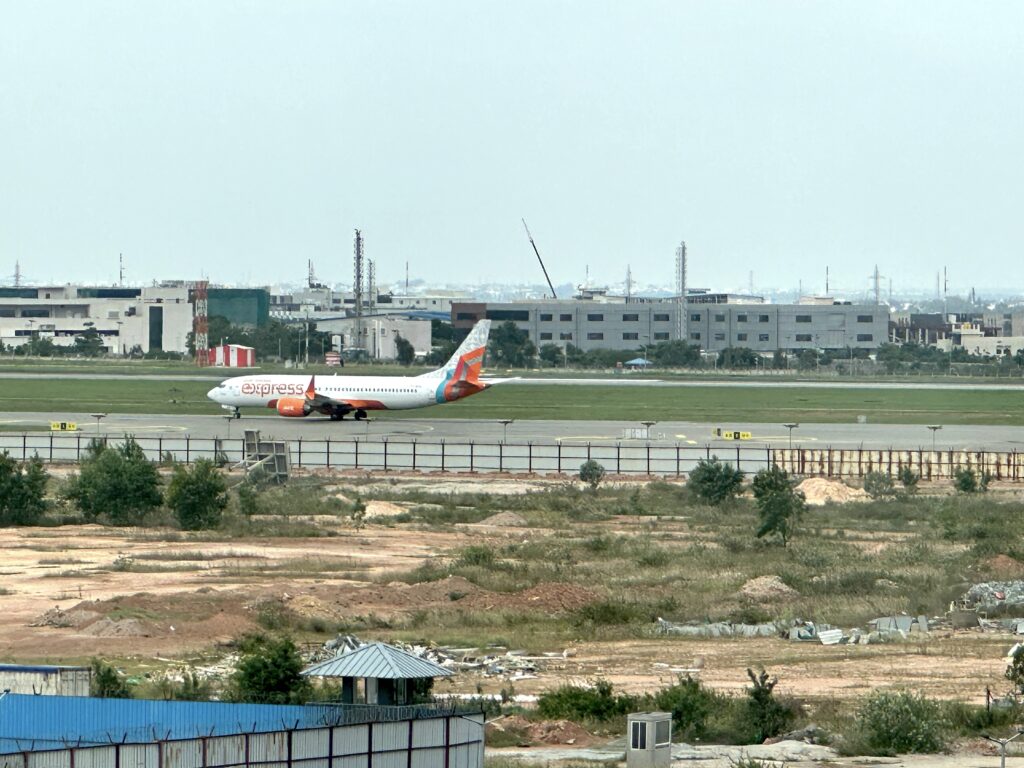 an airplane on a runway