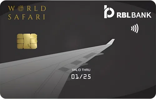 a credit card with a plane wing