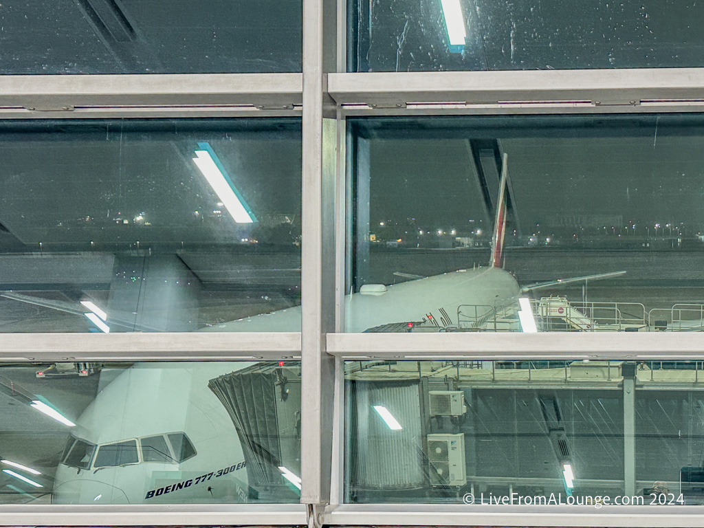 a plane in a terminal