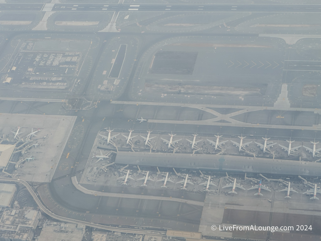 an aerial view of an airport