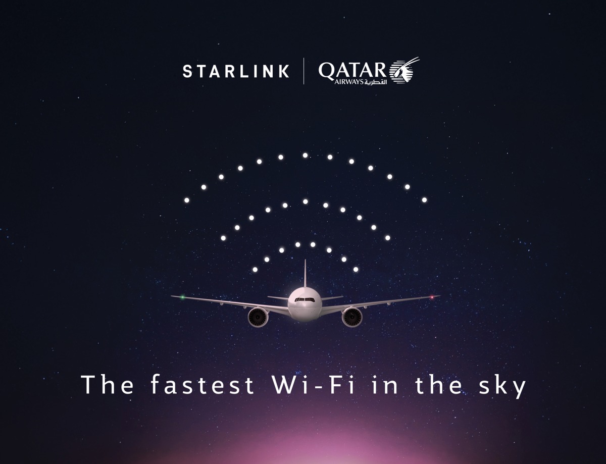 Qatar Airways initiates rollout of Starlink Wi-Fi on board its aircraft – Live From A Lounge