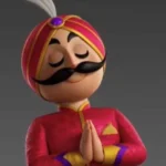 a cartoon character with a mustache and a turban