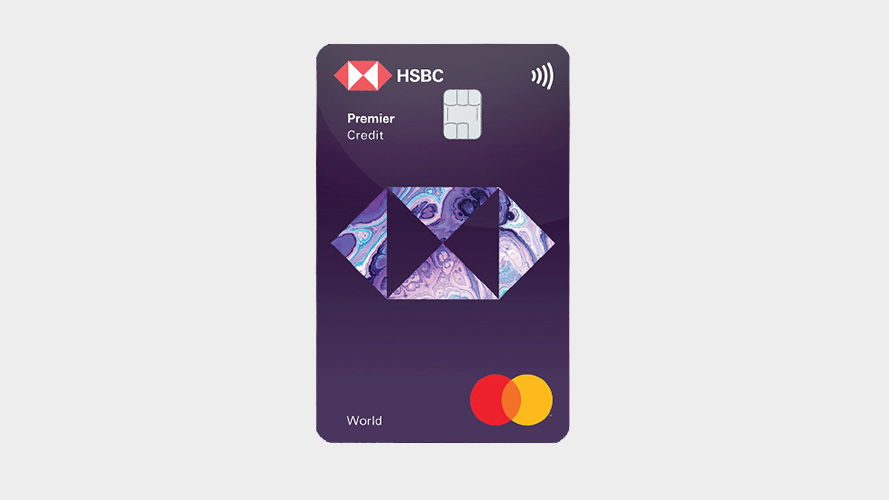 a credit card with a purple diamond and colorful design