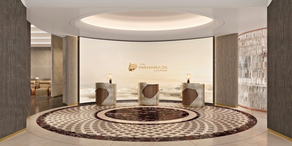 a room with marble and stone furniture