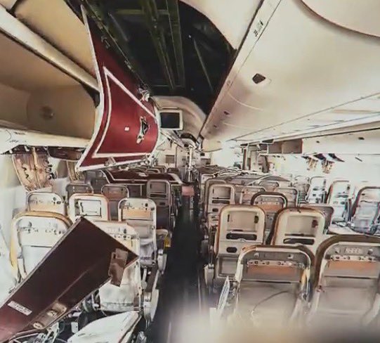 a plane with many seats